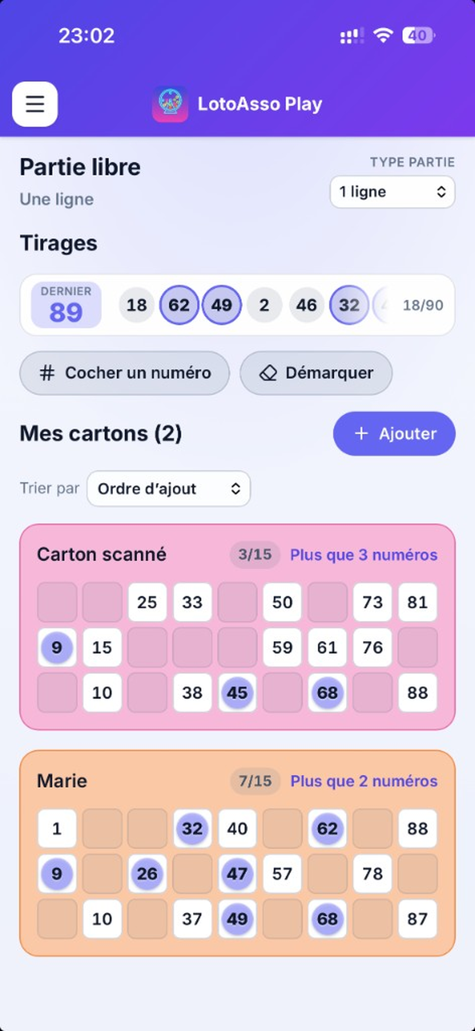 Partie libre LotoAsso Play